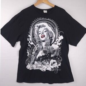 Marilyn Monroe T-Shirt XL Black Tattoo Gangster Chola Mi Vida Loca Delta Graphic